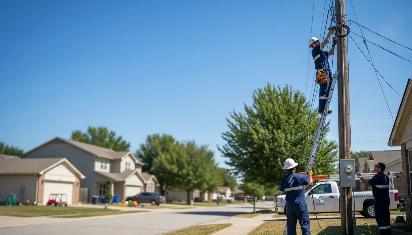 Residential electrician providing installation services in Muldoon, TX